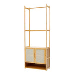 Freestanding Wooden Clothes Rack with Cabinet, HO0014