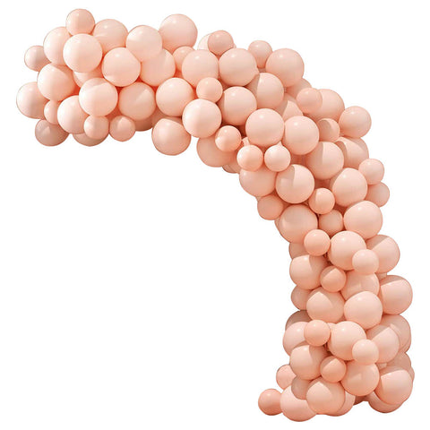 Macaron Peach Latex Balloons with Balloon Chain & Glue Dots, SC0610