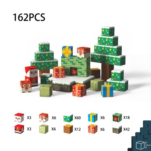 Merry Christmas Theme Children Magnetic Building Blocks Toy Set, TE380021