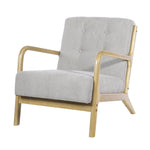 Livingandhome Solid Wooden Frame Upholstered Tufted Armchair, ZH0326