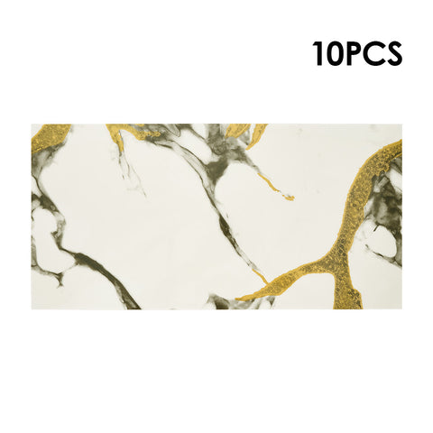 10Pcs Self-Adhesive Marble Pattern Wall Tile Stickers, HF070257 (Ver.2)