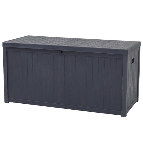 Wasserdichte Gartenbox für Auflagen und Zubehör – Grau, abschließbar, mit Griffen [Gardenbox Grau wasserdicht abschließbar mit Griffen], AI0377(DE)