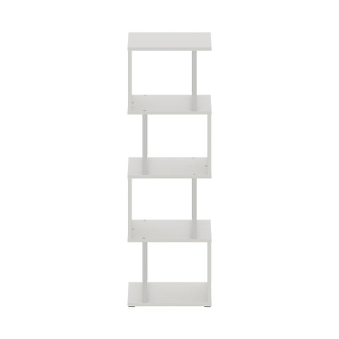 5-Tier S-shaped Geometric Bookshelf Storage Rack with LED Lights, FL280065