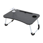 Klappbarer Schwarzer Laptoptisch mit USB-Anschlüssen für Bett und Couch, FO070054 (DE)