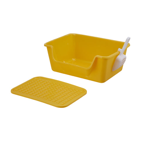 Open Top Cat Litter Box with Cat Litter Mat, CT1321 (Ver.2)