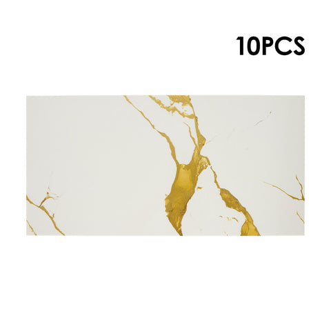 10Pcs Self-Adhesive Marble Pattern Wall Tile Stickers, HF070258 (Ver.2)