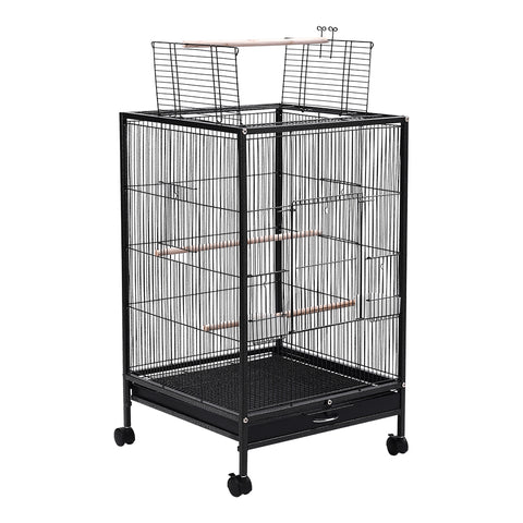 Open Play Top Metal Pet Bird Cage with Casters, CT0904 (Ver.2)