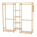 Wooden Clothes Rack with Side Hooks, HO0006
