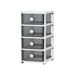 Livingandhome 4 Drawer Transparent Desktop Organizer, SC1309