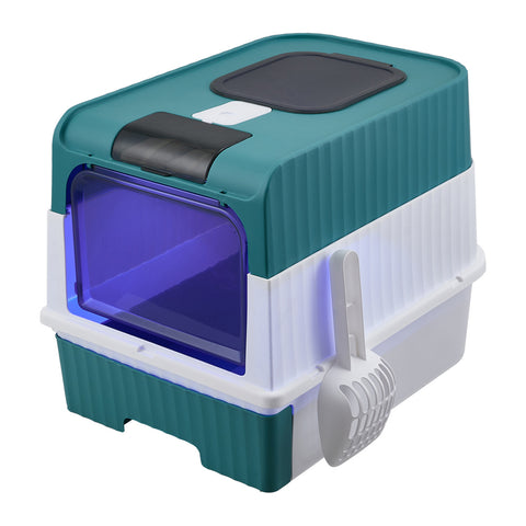 Large Fully Enclosed Cat Litter Box with UV Sterilization, CT1460 (Ver.2)