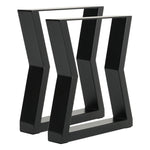 2Pcs Black Non-slip Metal Table Legs, PM1107
