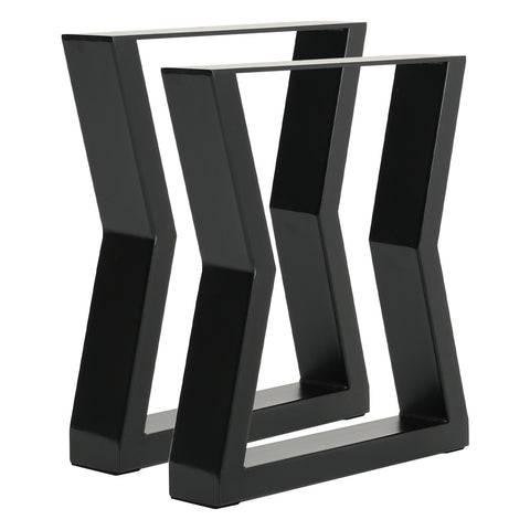 2Pcs Black Non-slip Metal Table Legs, PM1107
