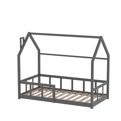 Grey Wooden House Bed Frame, ZH1838 (Ver.2)