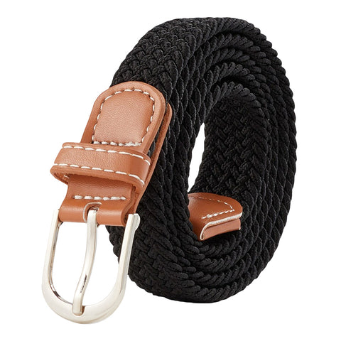 Casual Elastic Braided Belt with D-shape Pin Buckle, DQ0041 (Ver.2)