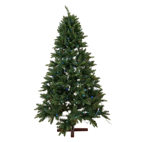 4FT/1.2M Artificial Christmas Tree with RGB Lights & Wood Stand, IF540077