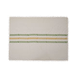 Cotton-Linen Look Tablecloth with Tassels, HF390252