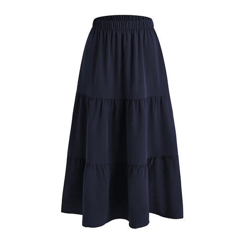 A-line Swing Pleated Midi Skirt, CC060921 (Ver.2)