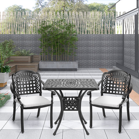 Livingandhome Cast Alumium Garden Dining Set, AI1152AI1155