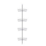 4-Tier Floor-to-Ceiling Corner Shower Caddy Storage Rack for Bathroom, WH0712