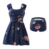 One-piece Floral Swimdress with Shorts, CC061596 (Ver.2)