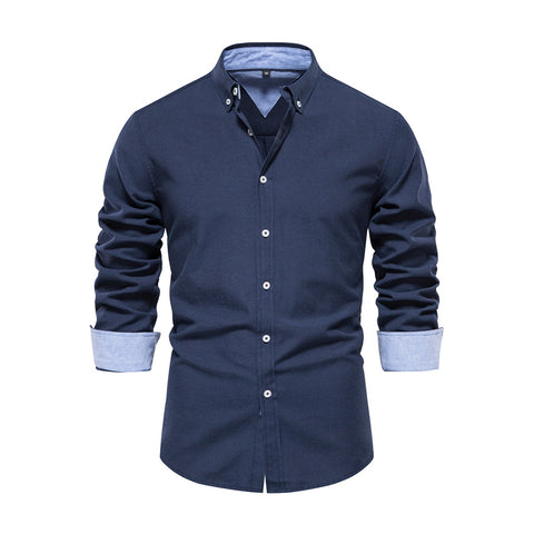 Casual Button-Down Shirt with Turn-Down Collar, MN0051