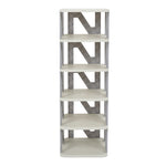 Livingandhome Foldable 5-Layer Plastic Shoe Rack Cabinet, WM0523