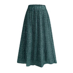 High Waist Pleated Midi Skirt with Elastic Waistband, CC060942 (Ver.2)