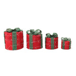 4Pcs Christmas Gift Box Decorations with LED String Lights, SC0031
