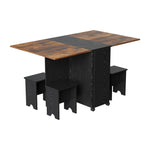 Folding Dining Table Set with 4 Stools, XY0821XY0822