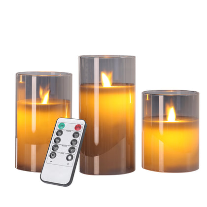3Pcs Flameless LED Candle Set with Remote Control, SC0308 (Ver.2)