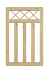 2.5 x 4 ft Outdoor Cross Top Wooden Garden Gate Pedestrian Fence Yard Door, AI1471