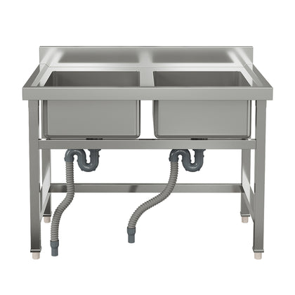 Stainless Steel 2-Compartment Commercial Sink, AI1576