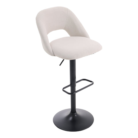 Livingandhome 2 Set Linen Counter Swivel Height Breakfast Bar Stools, FA0317