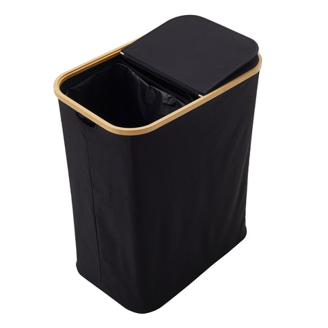 2 Compartments Laundry Basket with Lid, WZ0218