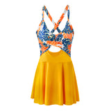 Wrap-Front V-Neck Tummy Control One-Piece Swimsuit, CC060156 (Ver.2)