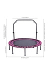 48in Bungee Cords Foldable Round Trampoline with Adjustable U-Handle Bar, DM0902