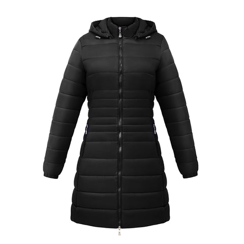 Nylon Quilted Coat with Detachable Hood, CC061232
