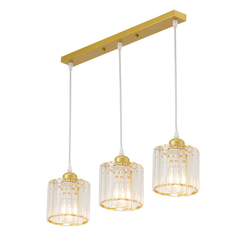 3-Light Crystal Ceiling Pendant Light Chandelier, LI040018 (Ver.2)