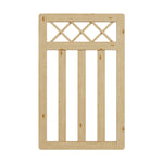 2.5x4 ft Outdoor Cross Top Wooden Garden Gate Pedestrian Fence Yard Door, AI1471(ver.2)