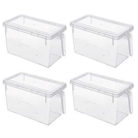 4 Teilig Rechteckige Frischhaltedosen mit Griff, HS080005 (DE)