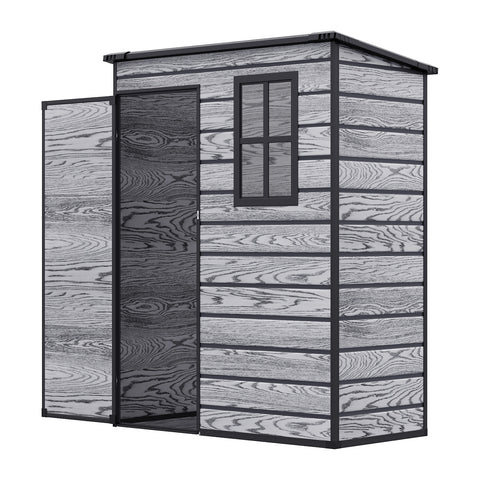 5X3FT Plastic Garden Storage Shed with Lockable Door, GS010038GS010039 (VER.2)
