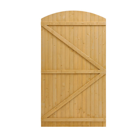 Livingandhome Semi Braced Arch Top Strong Wooden Garden Gate, LG1216