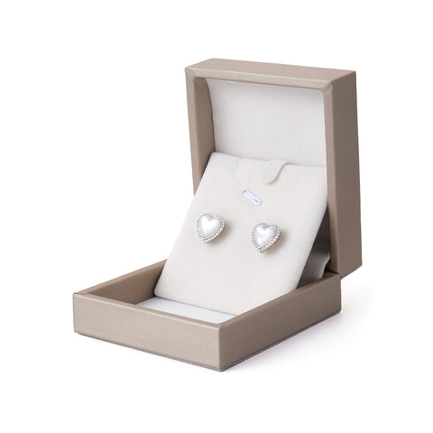 Heart-Shaped Stud Earrings, CA290056 (Ver.2)