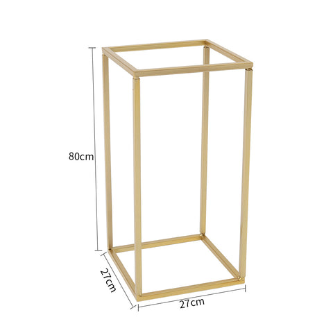 Metal Rectangular Flower Stand Pedestal Wedding Party Ornament, SC0574