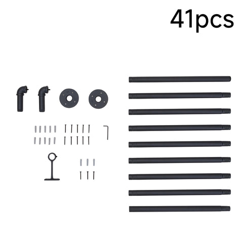 Matte Black Metal Telescopic Curtain Rod, MD390017