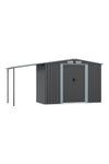 Outdoor Metal Storage Shed with Lean-to, PM1310PM1311PM1312PM1313