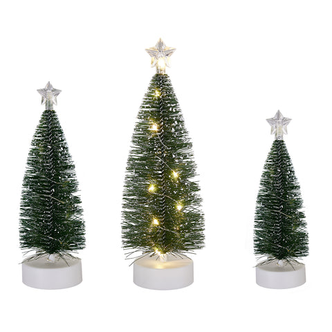 3PCS Mini Christmas Tree Set with LED Lights, JR0025