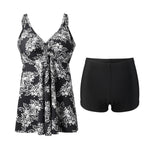 Two Piece Tankini Swimsuit with Double Shoulder Straps, CC060081