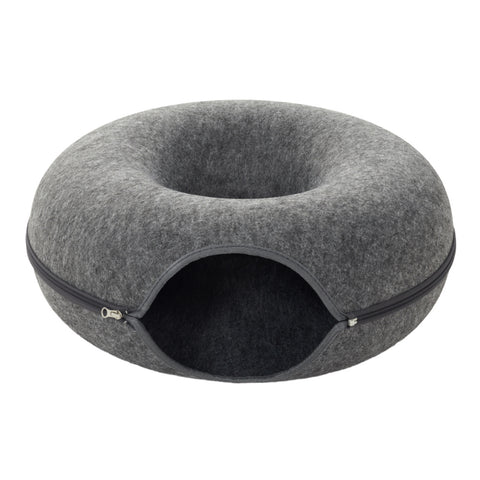 Pets Mood Round Felt Cat Tunnel Bed, Cave Bed for Small Pets, WF0173