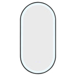 Livingandhome Modern Oval LED Wall Mirror Metal Framed, DM0527